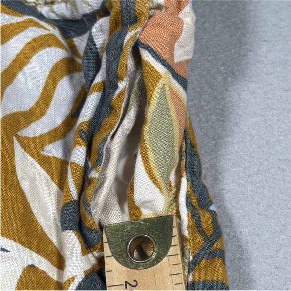 C & C California Mini Skirt Women's Medium Floral Tropical Hawaiian 100% Linen - Picture 4 of 8